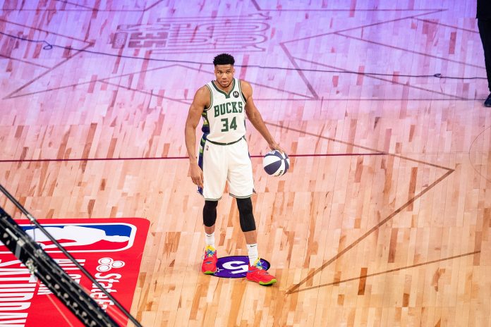 Giannis Antetokounmpo in a rights-cleared editorial photograph